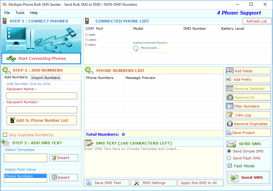 Multiple Bulk SMS Sender