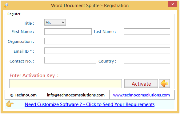Word Document Splitter