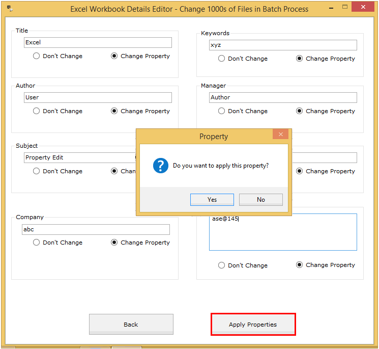 Excel Workbook Details Editor