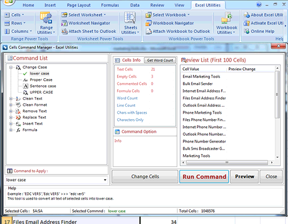 Excel Utilities software