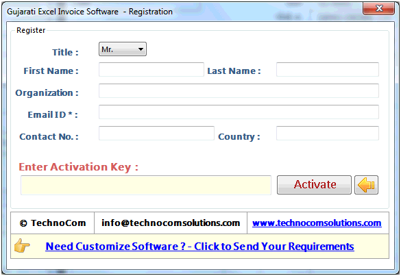 Gujarati Excel Invoice Software