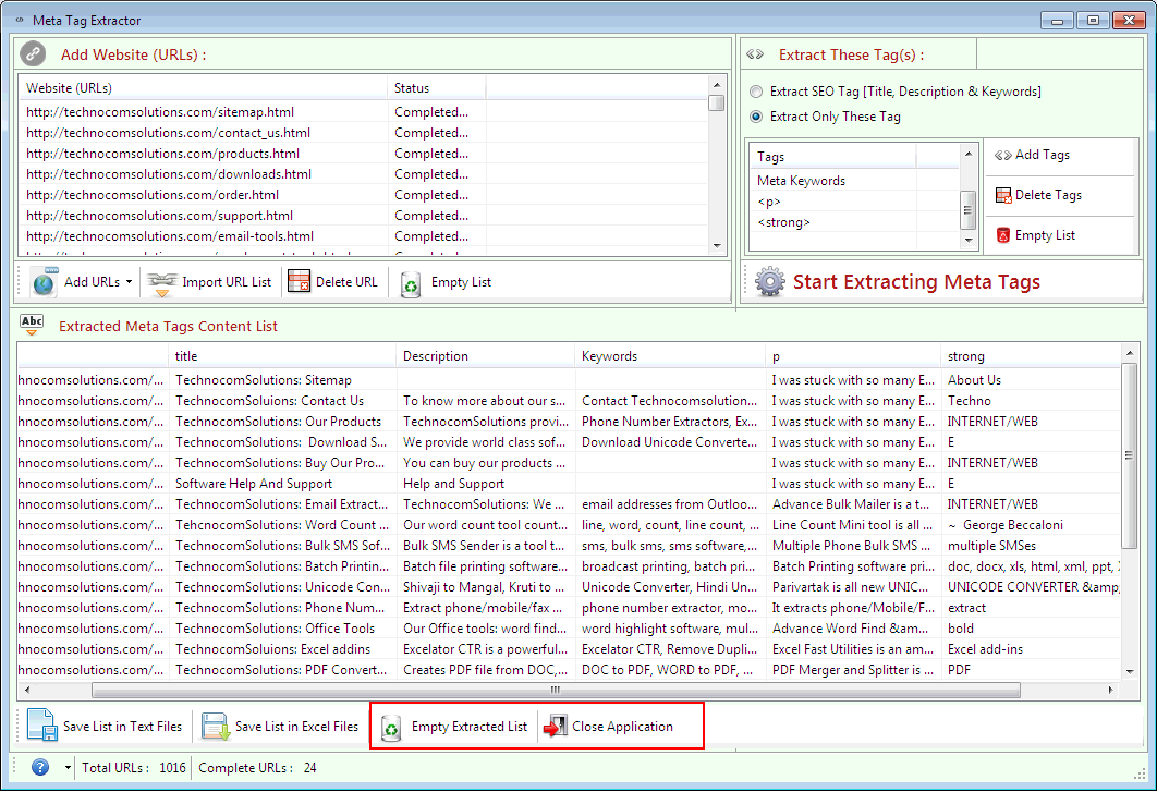 Meta Tag Extractor