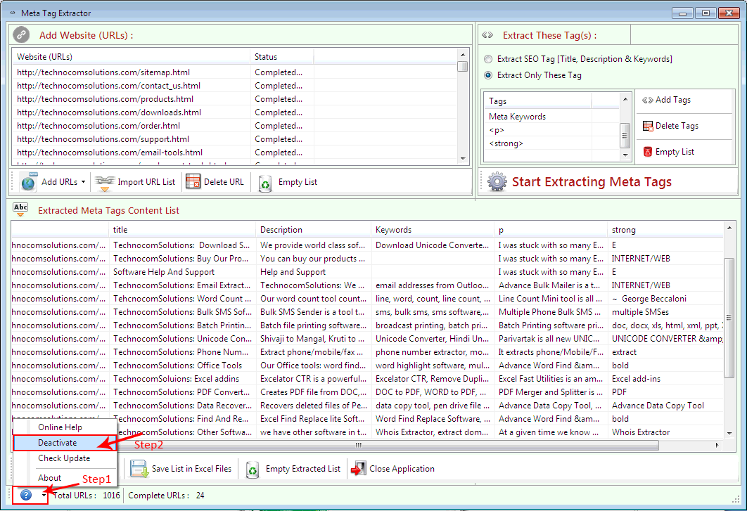 Meta Tag Extractor