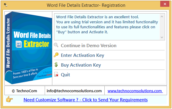 Word File Details Extractor