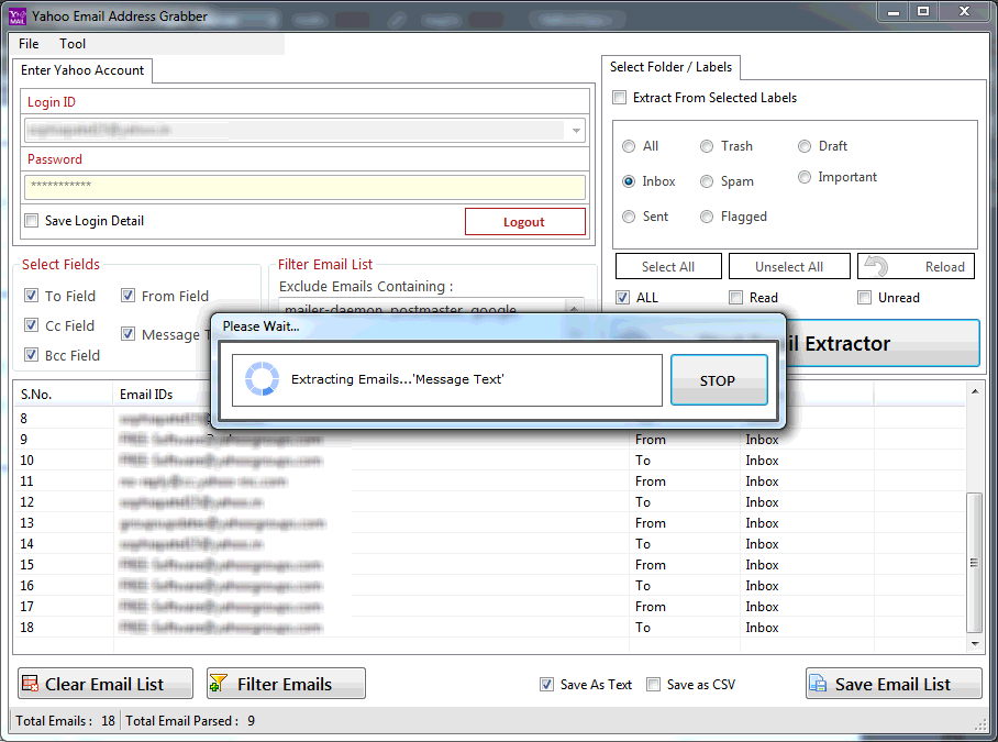 Yahoo Email Address Grabber 3.7.2.23